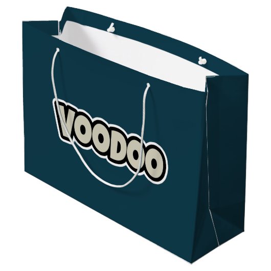 Voodoo Token Gift Bag - Groot, Glanzend Groot Cadeauzakje (Achterkant Gekanteld)