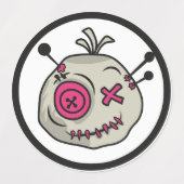 Voodoo Token Grote Cirkel Waterdichte Stickers (Design 1)