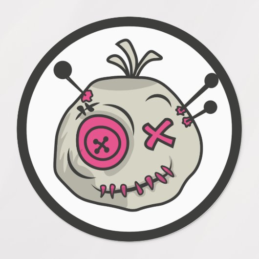 Voodoo Token Grote Cirkel Waterdichte Stickers (Design 1)