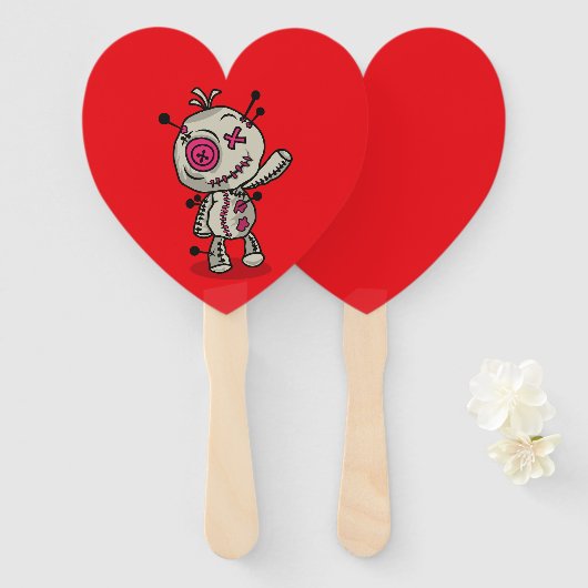 Voodoo Token Heart Program Fan Handwaaier (Voorkant en achterkant)
