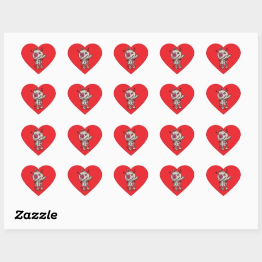 Voodoo Token Heart Stickers (Vel)
