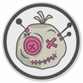 Voodoo Token Large 8" x 8" Vinyl Sticker (Voorkant)