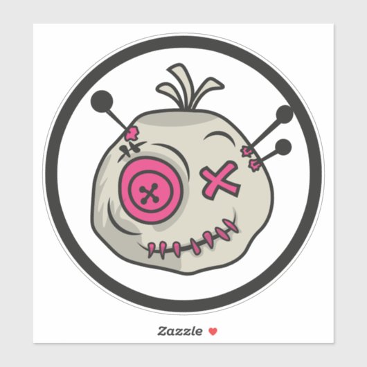 Voodoo Token Large 8" x 8" Vinyl Sticker (Vel)