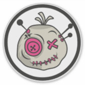 Voodoo Token Medium 6" x 6" Vinyl Sticker (Voorkant)