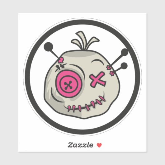 Voodoo Token Medium 6" x 6" Vinyl Sticker (Vel)