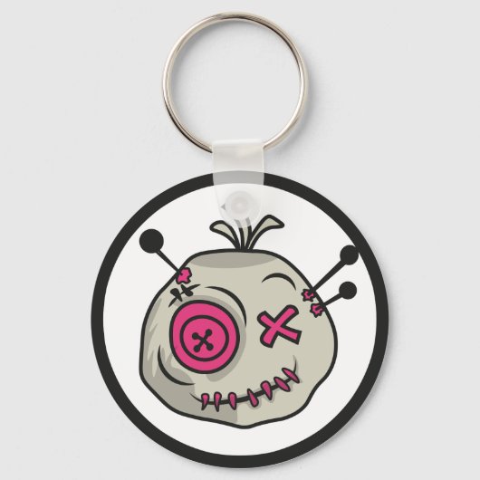 Voodoo Token Metal Circle Sleutelhanger (Voorkant)