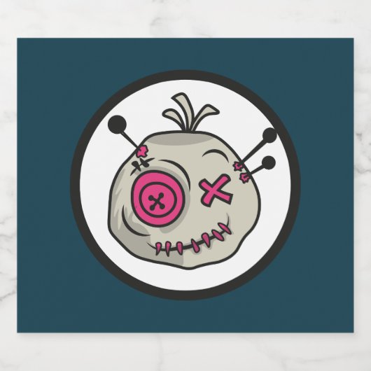 Voodoo Token Mousserende Wijn Fles Etiketten (Enkel label)