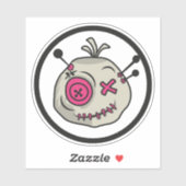 Voodoo Token Small 4" x 4" Vinyl Sticker (Vel)