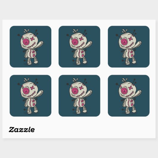 Voodoo Token Square Stickers (Vel)