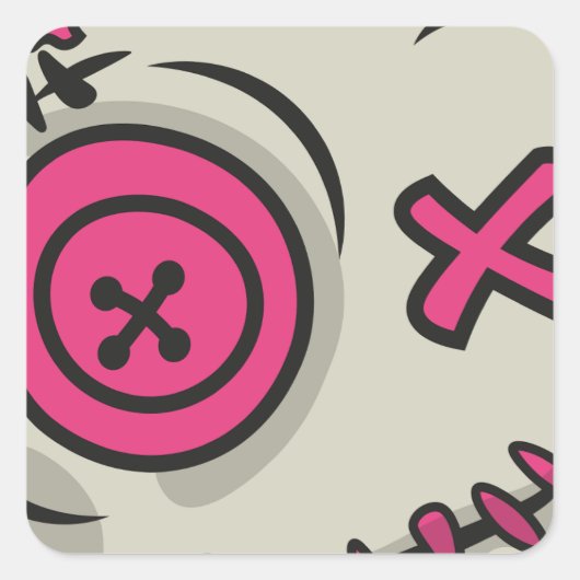 Voodoo Token Square Stickers (Voorkant)