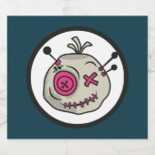 Voodoo Token Vloeibare Fleslabels (4 "x 3.5") Likeurfles Etiket (Enkel label)