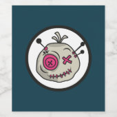 Voodoo Token Wijnflesetiket (8,9 cm x 10,2 cm) Wijn Etiket (Enkel label)