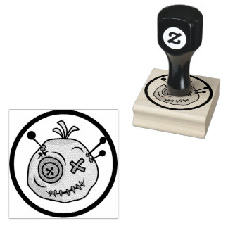 Voodoo Token Wood Art Stamp Rubberstempel
