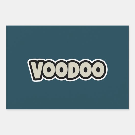 Voodoo Token Wrapping Paper Flat Sheet Set van 3 (Voorkant 3)