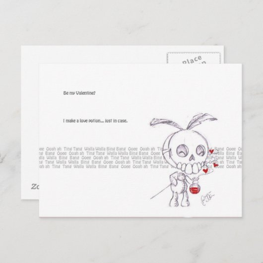 Voodoo Valentijn Feestdagenkaart (Voorkant / Achterkant)
