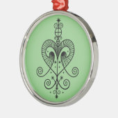 Voodoo Veve Erzulie Metalen Ornament (Links)