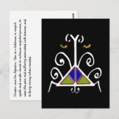 Voodoo Vévé voor Agassou Briefkaart (Voorkant / Achterkant)