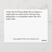 Voodoo Vévé voor Manman Brigit Briefkaart (Achterkant)