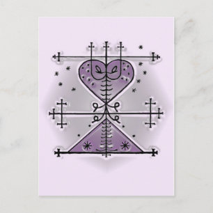 Voodoo Vévé voor Manman Brigit Briefkaart