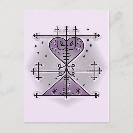 Voodoo Vévé voor Manman Brigit Briefkaart (Voorkant)