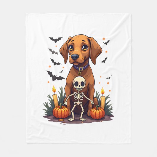 Voodoo Vizsla Dog Fleece Deken (Voorkant)