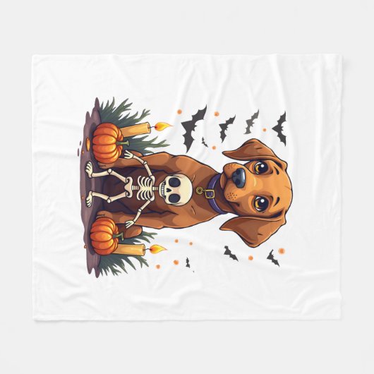 Voodoo Vizsla Dog Fleece Deken (Voorkant (Horizontaal))