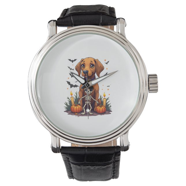 Voodoo Vizsla hond Horloge (Voorkant)