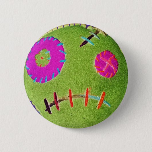 Voodoo Zombie Green Ronde Button 5,7 Cm (Voorkant)