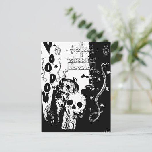 voodou briefkaart (Staand voorkant)