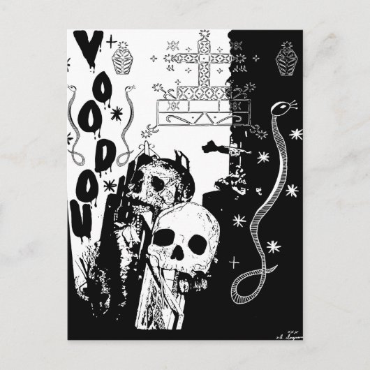 voodou briefkaart (Voorkant)