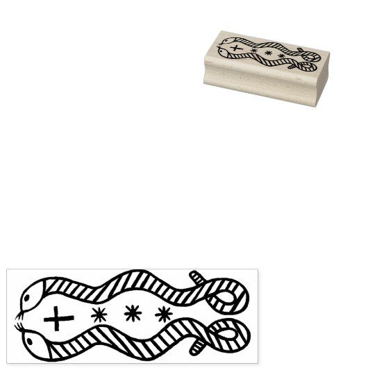 VooDou Serpents Rubber Stamp Rubberstempel (Gestempeld)