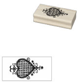 VooDou Veve "Liefdeshart" rubber stempel (Gestempeld)