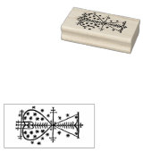 VooDou Veve Symbool "Zo Boven - Zo Beneden" Rubberstempel (Gestempeld)