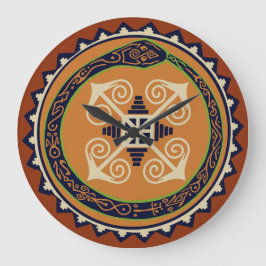 VooDou wandklok - Oroburous slang met Chaos