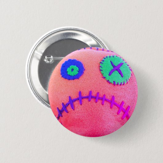 Voodozuur Roze Ronde Button 5,7 Cm (Voorkant /achterkant)