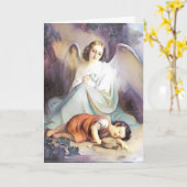  voogd engel religieus kind Schrift Kaart (Gele Bloem)