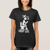 Voop Life Vaping on Toilet Blowing Vape Clouds T-shirt (Voorkant)