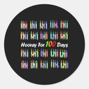 Voor 100 dagen docenten Kinder Happy 100ste dag va Ronde Sticker