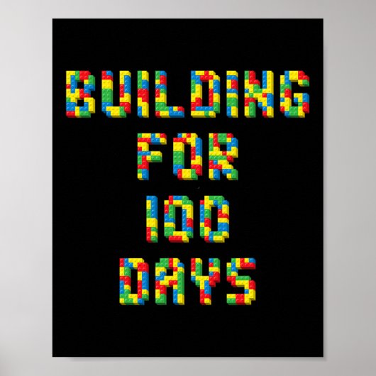Voor 100 dagen Gelukkige 100ste dag van school Kin Poster (Voorkant)