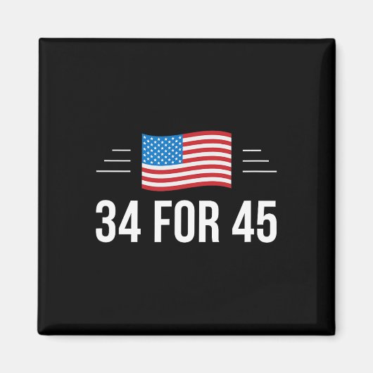 Voor 45 - Trump Guilty Times - Magneet (Voorkant)