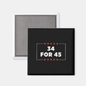 Voor 45 Trump veroordeeld Magneet (Voorkant / Achterkant)
