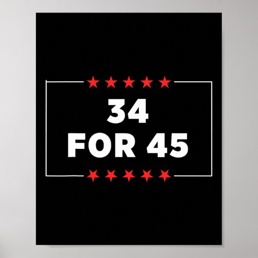 Voor 45 Trump veroordeeld Poster (Voorkant)