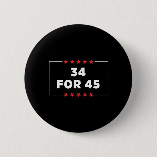 Voor 45 Trump veroordeeld Ronde Button 5,7 Cm (Voorkant)