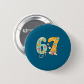 Voor 67 Verpleegster 67 Meme Dokter Ronde Button 5,7 Cm (Voorkant /achterkant)