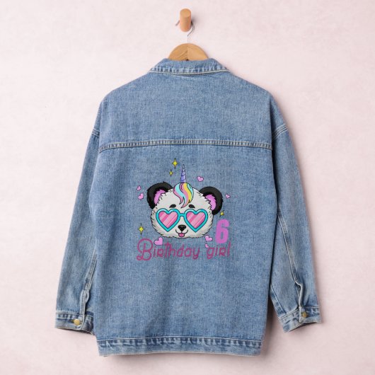 Voor 6e 6 panda eenhoorn denim jacket (Hangar)