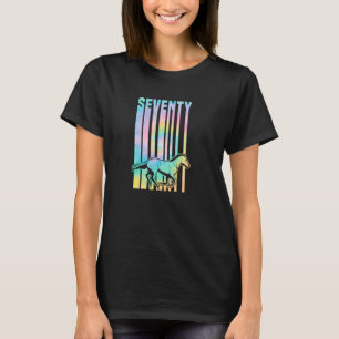 Voor 70-jarige paardthema verjaardag equestrian B T-shirt
