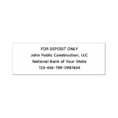 Voor aanbetaling alleen aangepaste vier regel zelfinktende stempel (Design)