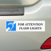VOOR AANDACHTIGFLASLICHTEN BUMPERSTICKER (Op auto)
