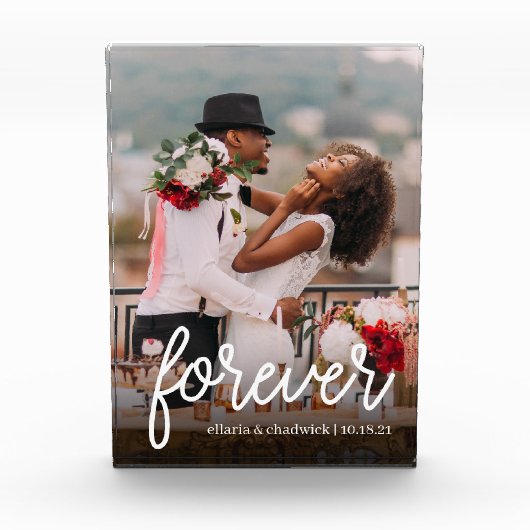 Voor | Aangepaste bruiloft of Jubileum Fotoblokken (Voorkant)