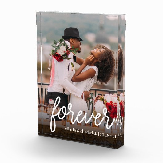 Voor | Aangepaste bruiloft of Jubileum Fotoblokken (Rechts)